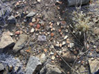 Pot sherds on the ground