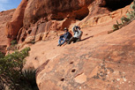 Image of footholds in ledge